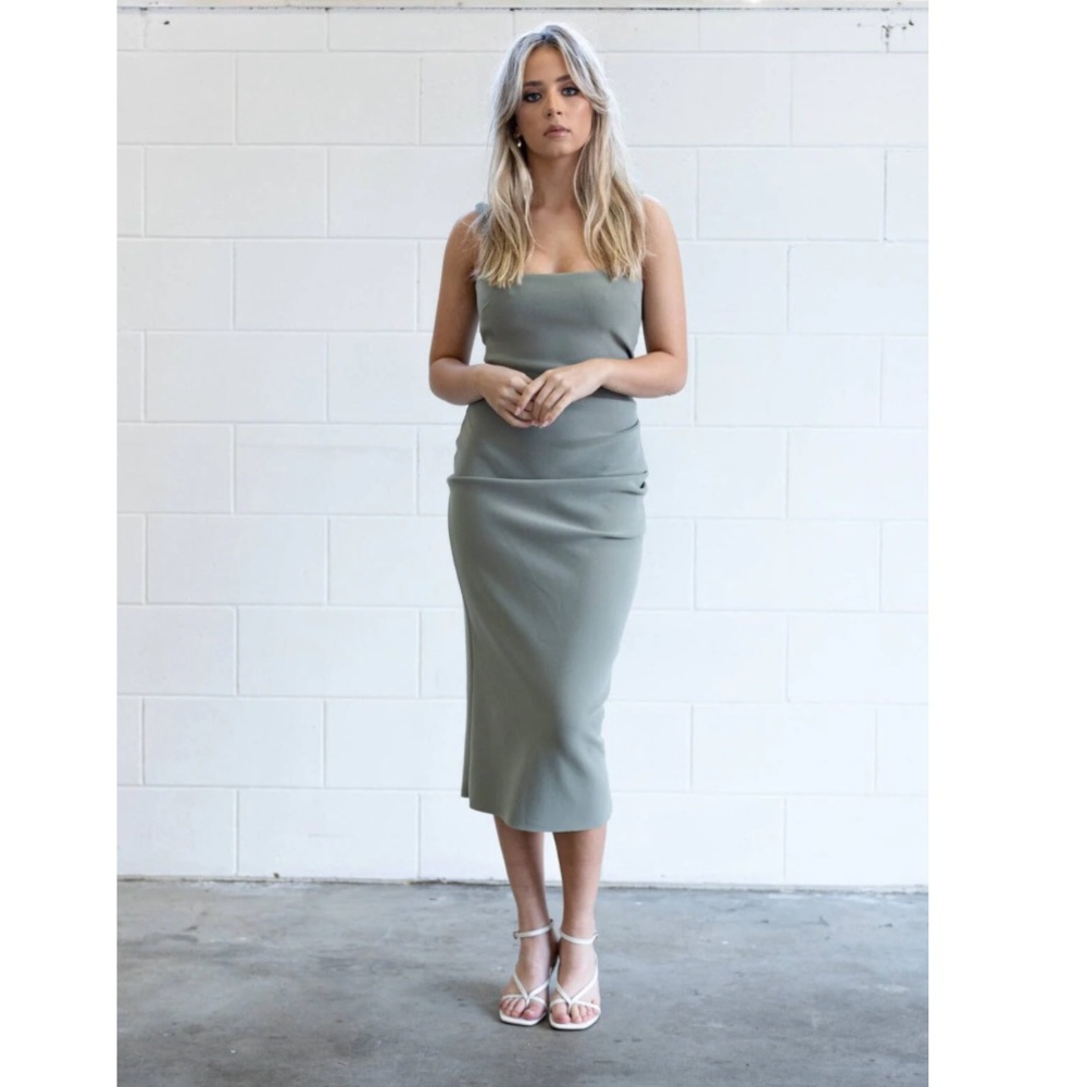 Bec & Bridge Karina Tuck midi dress size 2